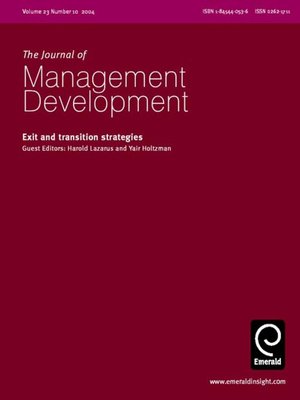 cover image of Journal of Management Development, Volume 23, Issue 10